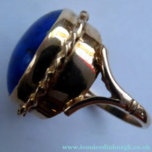 Load image into Gallery viewer, Vintage 9ct gold ring with lapis lazuli Stone

