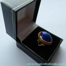 Load image into Gallery viewer, Vintage 9ct gold ring with lapis lazuli Stone

