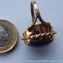 Load image into Gallery viewer, Vintage 9ct gold ring with lapis lazuli Stone
