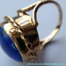 Load image into Gallery viewer, Vintage 9ct gold ring with lapis lazuli Stone
