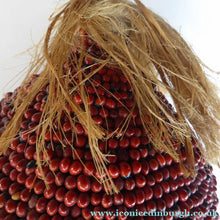Load image into Gallery viewer, AFRICAN MASK North NIgeria Koro Angas People Red Abrus Berries
