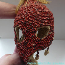Load image into Gallery viewer, AFRICAN MASK North NIgeria Koro Angas People Red Abrus Berries
