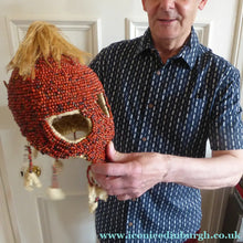 Load image into Gallery viewer, AFRICAN MASK North NIgeria Koro Angas People Red Abrus Berries

