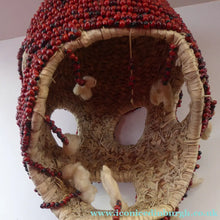 Load image into Gallery viewer, AFRICAN MASK North NIgeria Koro Angas People Red Abrus Berries
