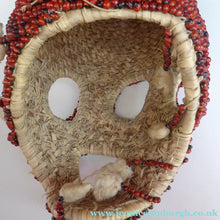 Load image into Gallery viewer, AFRICAN MASK North NIgeria Koro Angas People Red Abrus Berries
