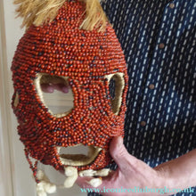 Load image into Gallery viewer, AFRICAN MASK North NIgeria Koro Angas People Red Abrus Berries
