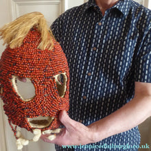 Load image into Gallery viewer, AFRICAN MASK North NIgeria Koro Angas People Red Abrus Berries
