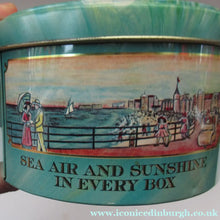 Load image into Gallery viewer, Vintage American Toffee Tin. FRALINGER’S Salt Water Taffy. Atlantic City Image - Vintage Tin
