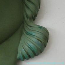 Load image into Gallery viewer, Vintage Art Deco 1930s Wall Mask by G. Leonardi. Hollywood Glamour. Original Green Patina
