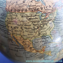 Load image into Gallery viewer, 1930s Terrestrial Globe by Geographica Ltd. ART DECO Desk Top Spinning Globe
