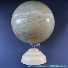 Load image into Gallery viewer, 1930s Terrestrial Globe by Geographica Ltd. ART DECO Desk Top Spinning Globe
