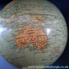 Load image into Gallery viewer, 1930s Terrestrial Globe by Geographica Ltd. ART DECO Desk Top Spinning Globe
