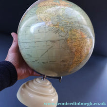 Load image into Gallery viewer, 1930s Terrestrial Globe by Geographica Ltd. ART DECO Desk Top Spinning Globe
