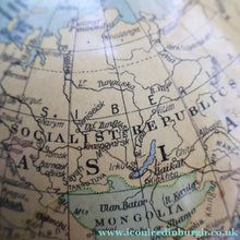 Load image into Gallery viewer, 1930s Terrestrial Globe by Geographica Ltd. ART DECO Desk Top Spinning Globe 
