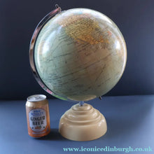 Load image into Gallery viewer, 1930s Terrestrial Globe by Geographica Ltd. ART DECO Desk Top Spinning Globe
