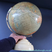 Load image into Gallery viewer, 1930s Terrestrial Globe by Geographica Ltd. ART DECO Desk Top Spinning Globe
