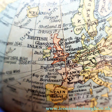 Load image into Gallery viewer, 1930s Terrestrial Globe by Geographica Ltd. ART DECO Desk Top Spinning Globe
