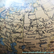 Load image into Gallery viewer,  1930s Terrestrial Globe by Geographica Ltd. ART DECO Desk Top Spinning Globe 
