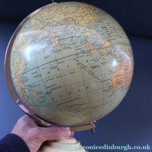 Load image into Gallery viewer, 1930s Terrestrial Globe by Geographica Ltd. ART DECO Desk Top Spinning Globe
