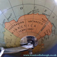 Load image into Gallery viewer, 1930s Terrestrial Globe by Geographica Ltd. ART DECO Desk Top Spinning Globe

