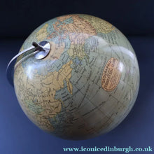 Load image into Gallery viewer, 1930s Terrestrial Globe by Geographica Ltd. ART DECO Desk Top Spinning Globe

