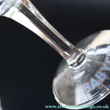 Load image into Gallery viewer, Random VINTAGE Babycham. One 1950s White Deer Logos and Two 1960s Prancing Deers - British Glass
