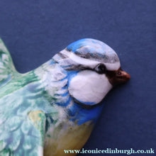 Load image into Gallery viewer, Vintage Beswick Wall Plaque in the Shape of a Little Blue Tit in Flight (Model No. 705)
