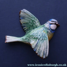 Load image into Gallery viewer, Vintage Beswick Wall Plaque in the Shape of a Little Blue Tit in Flight (Model No. 705)
