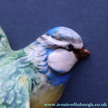 Load image into Gallery viewer, Vintage Beswick Wall Plaque in the Shape of a Little Blue Tit in Flight (Model No. 705)
