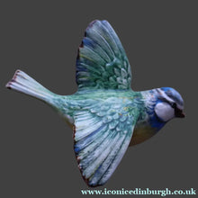 Load image into Gallery viewer, Vintage Beswick Wall Plaque in the Shape of a Little Blue Tit in Flight (Model No. 705)
