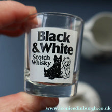 Load image into Gallery viewer, Vintage BLACK &amp; WHITE Scotch Whisky Scottie Dogs Collectable: Whisky Jug, Ashtray and Glass Dram Glass
