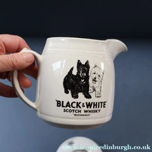 Load image into Gallery viewer, Vintage BLACK &amp; WHITE Scotch Whisky Scottie Dogs Collectable: Whisky Jug, Ashtray and Glass Dram Glass

