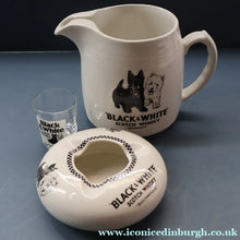 Load image into Gallery viewer, Vintage BLACK &amp; WHITE Scotch Whisky Scottie Dogs Collectable: Whisky Jug, Ashtray and Glass Dram Glass

