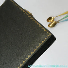 Load image into Gallery viewer, Set of 8 Silver Gilt Enamel Teaspoons Fitted Case
