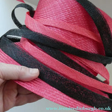 Load image into Gallery viewer, Vintage Bright Cerise Pink FORMAL Designer Hat; c 2000. Designed by EMMA B (unworn)
