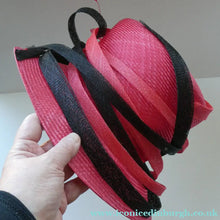 Load image into Gallery viewer, Vintage Bright Cerise Pink FORMAL Designer Hat; c 2000. Designed by EMMA B (unworn)
