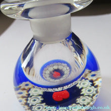 Load image into Gallery viewer, 1980s Caithness Scottish Glass Perfume Bottle Valentine's Love Heart Inclusion Millefiori
