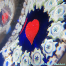 Load image into Gallery viewer, 1980s Caithness Scottish Glass Perfume Bottle Valentine's Love Heart Inclusion Millefiori
