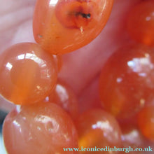 Load image into Gallery viewer, Vintage Carnelian Agate Amber Coloured Beads Necklace. Length: 23 inches
