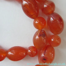 Load image into Gallery viewer, Vintage Carnelian Agate Amber Coloured Beads Necklace. Length: 23 inches
