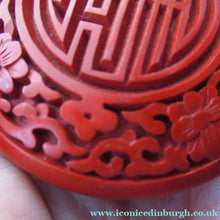 Load image into Gallery viewer, Vintage Chinese Cinnabar Happiness Necklace
