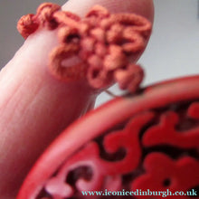 Load image into Gallery viewer, Vintage Chinese Cinnabar Happiness Necklace
