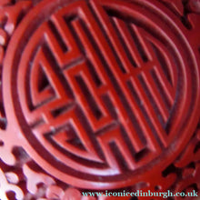 Load image into Gallery viewer, Vintage Chinese Cinnabar Happiness Necklace

