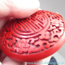 Load image into Gallery viewer, Vintage Chinese Cinnabar Happiness Necklace
