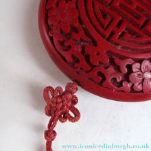 Load image into Gallery viewer, Vintage Chinese Cinnabar Happiness Necklace
