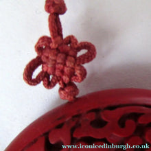 Load image into Gallery viewer, Vintage Chinese Cinnabar Happiness Necklace
