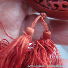 Load image into Gallery viewer, Vintage Chinese Cinnabar Happiness Necklace
