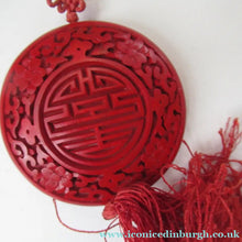 Load image into Gallery viewer, Vintage Chinese Cinnabar Happiness Necklace
