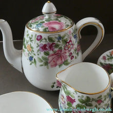 Load image into Gallery viewer, 1940s Crown Staffordshrie China Breakfast Set with Pink Roses Decoration
