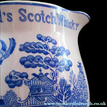 Load image into Gallery viewer, Vintage Crawfords Liqueur Scotch Whisky Jug with Willow Pattern
